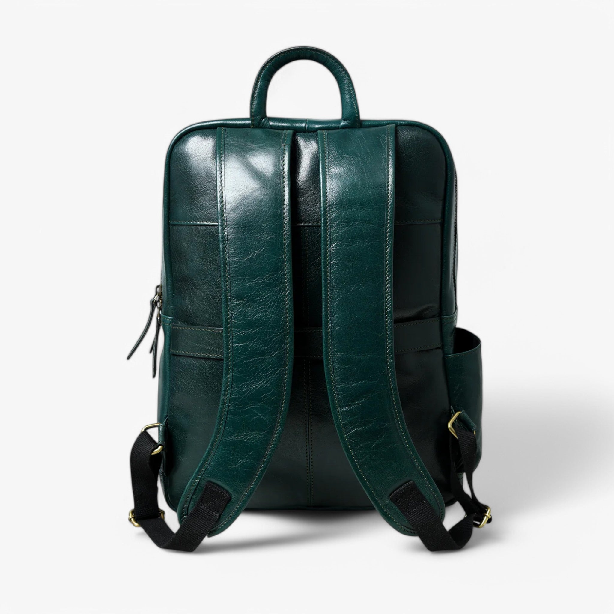 Zaino Donna in Vera Pelle Italiana Verde Lusso, Elegante e Spazioso - - accessoires bags italiana pelle tassen zaino zaino pelle - Concept Palermo