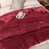 Warme en zachte fleece plaid grijs voor bank en bed, 130x160 cm