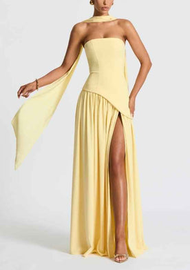 Vestito Lungo Elegante Donna con Spacco, Scollo a V - Abito Fluido Comodo per Cerimonia, Sera - Jaune - 202505 BEST202507 BEST202509 bretelles Casual Dresses cross-from-marche-lino-15834377748829 Dresses détail femme fente latérale Linen Maxi Dresses New-google Party Dresses robe robe femme ruban SALE Solid Vacation Dresses Wedding Guest Dresses WHZ Women XH25 - Concept Palermo