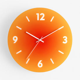 Orologio da Parete Moderno in Vetro di Design per Uomo - Elegante e Silenzioso - Arancia - design Linen Men orologio orologio parete P101 parete uomo vetro wall clock wall clocks - Concept Palermo