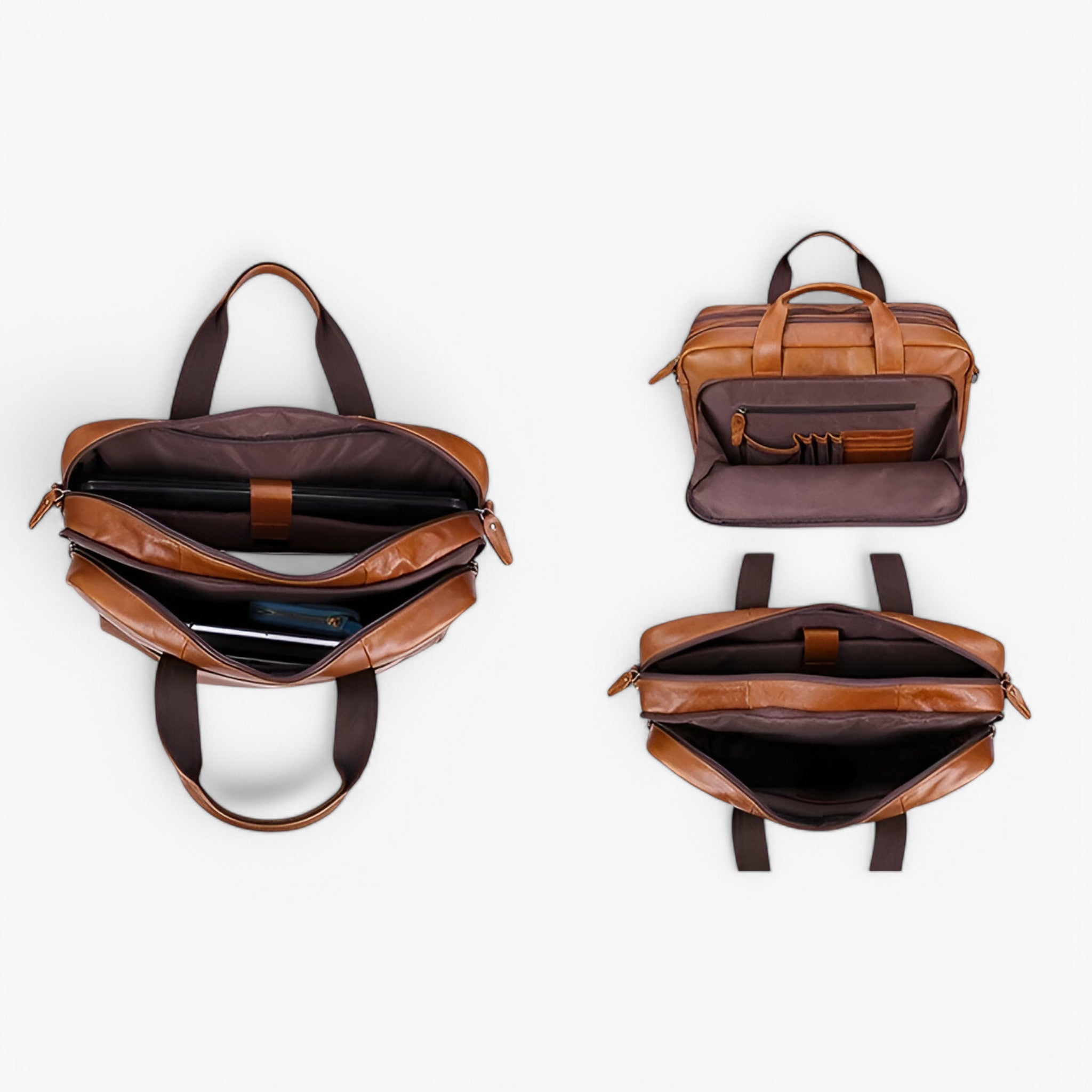 Borsa per Laptop in Pelle con Tracolla Uomo - - accessoires bags borsa borsa laptop laptop pelle tassen tracolla uomo - Concept Palermo