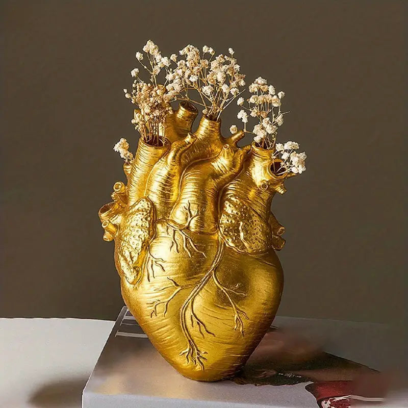 Vaso Hart in Ceramica Design Moderno, Disponibile in Varie Colorazioni e Misure - Oro - colorazioni diverse flowers vase hart heart vase heart-shaped home & garden Vase vaso vaso hart - Concept Palermo