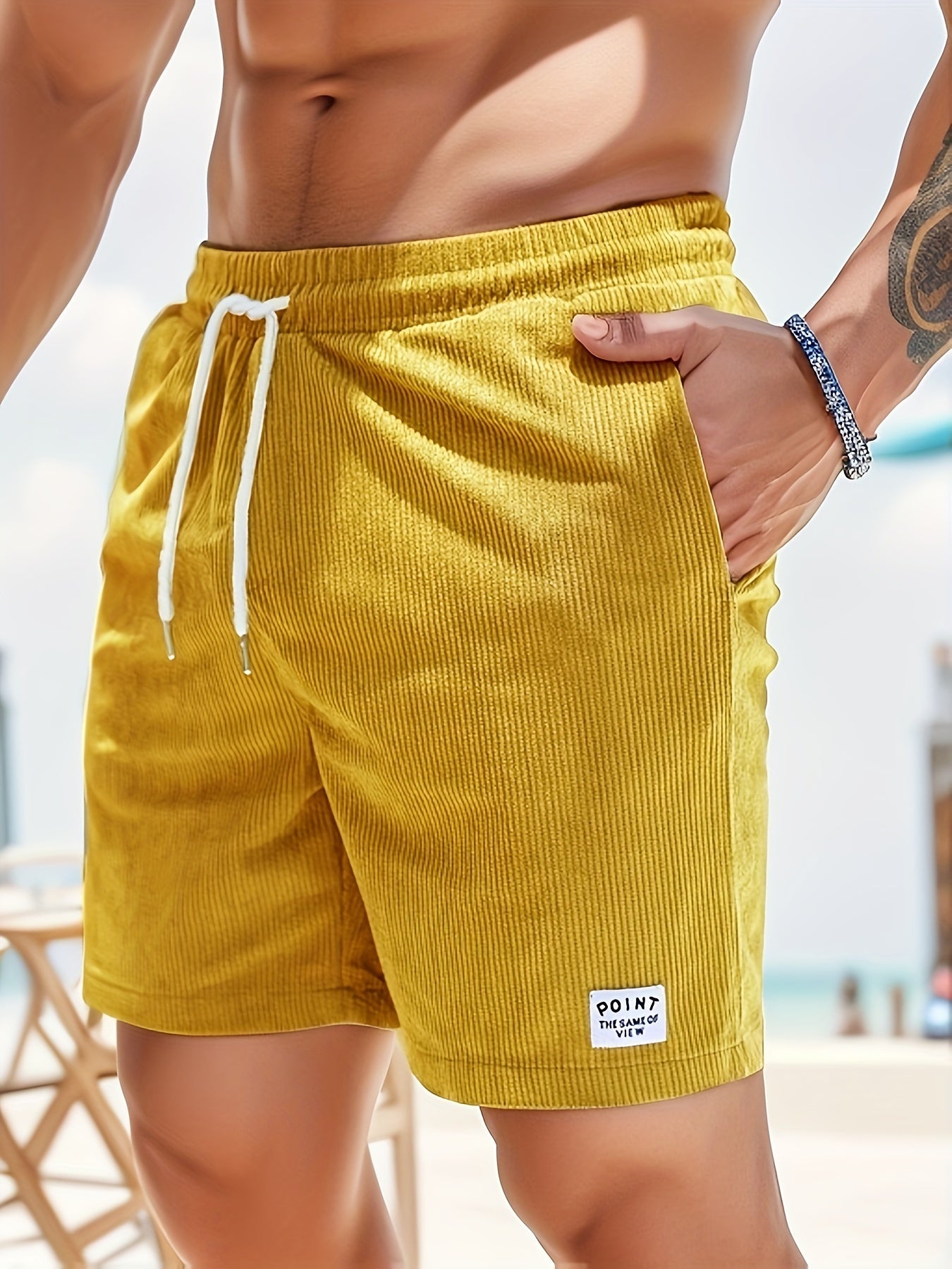 Pantaloncini comodi - Ideali per giornate rilassate e attività dinamiche Uomo - Giallo - attività comodi dinamiche giornate ideali pantaloncini pantaloncini comodi rilassate short shorts for men - Concept Palermo