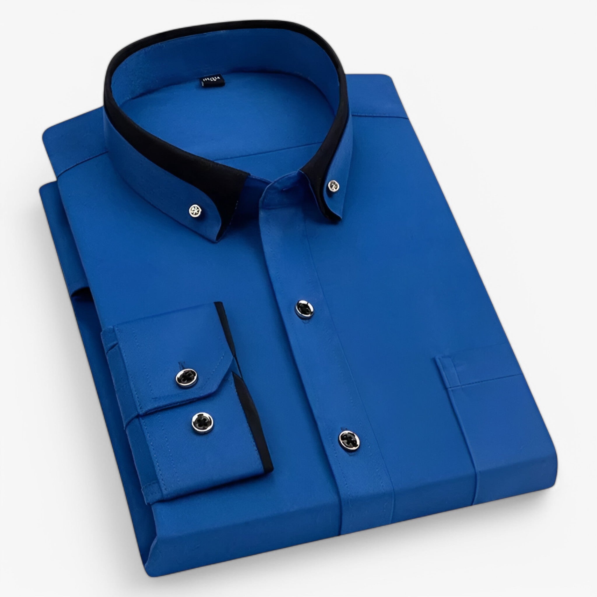 Camicia Uomo Elegante Comfort Fit in Cotone Traspirante per Lavoro e Cerimonie - Blu scuro - camicia camicia formale confortevole formale men's top clothes Ny Nye Ankomster Udsalg uomo - Concept Palermo