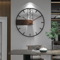 Reloj de diseño - Amplía tu espacio con una mezcla refinada de materiales Oro Acero Madera