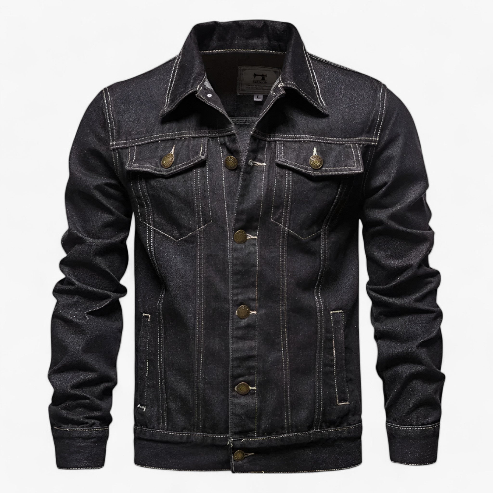 Giacca di jeans - Eleganza retrò per uomini Uomo - Nero - eleganza F044 giacca giacca jeans jeans men's coats & jackets retr uomini uomo - Concept Palermo