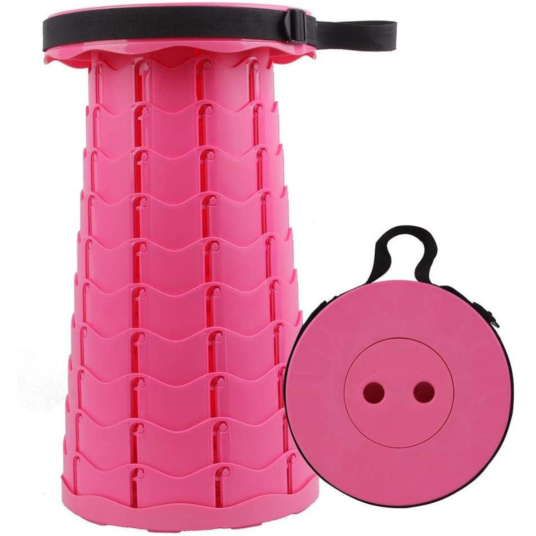 2.0 Sgabello pieghevole allungabile 4 altezze di seduta - Colori puri Rosa - allungabile altezze Extendable folding stool folding chair folding stool fortable chair home & garden pieghevole seduta sgabello sgabello pieghevole - Concept Palermo