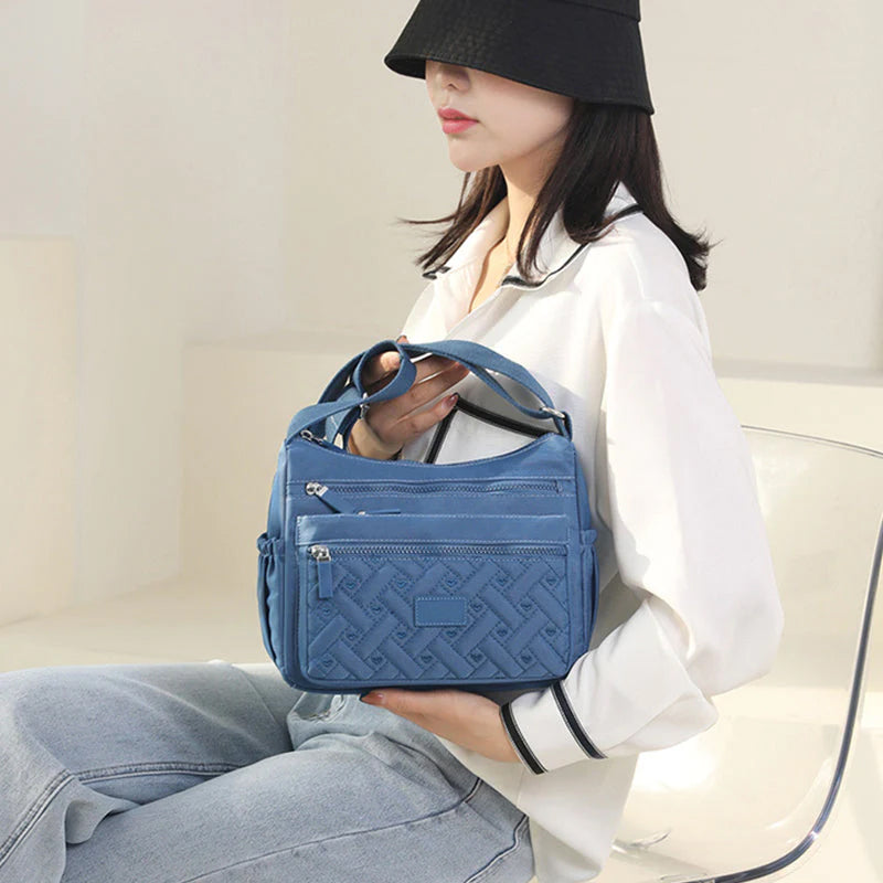 Borsa a Tracolla Donna Nera Elegante in Vera Pelle Italiana, Made in Italy - - bag bags borsa borsa tracolla classica Dames Mode new_for_google shoulder bag tracolla - Concept Palermo