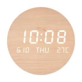 Orologio da Parete Digitale a LED Grande con Termometro e Data, Nero - A - digitale Linen orologio orologio parete P237 parete Unisex wall clock wall clocks - Concept Palermo