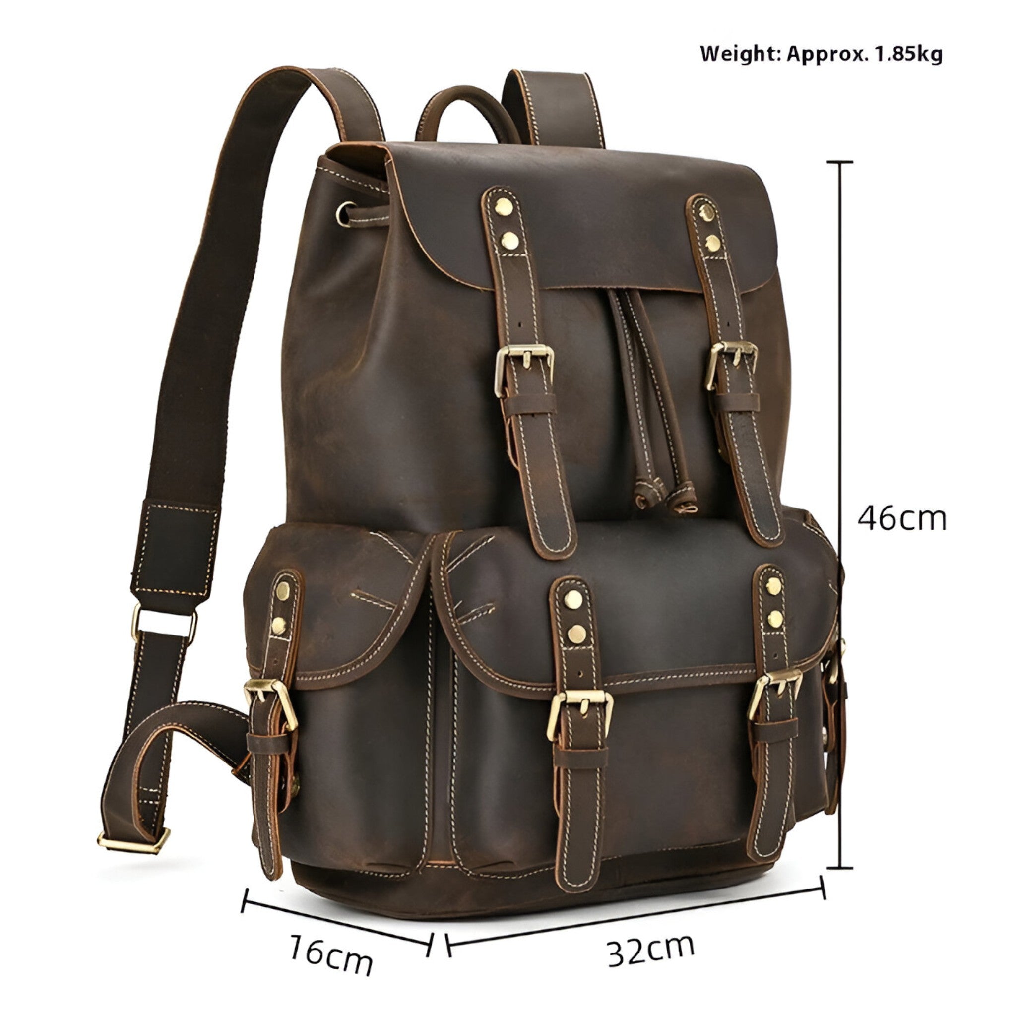 Zaino di Lusso in Pelle Integrale Uomo - - accessoires bags integrale pelle tassen uomo zaino zaino pelle - Concept Palermo