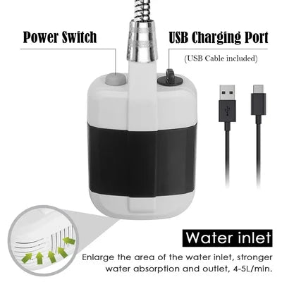 Doccia da campeggio portatile innovativa per esterni, con pompa a batteria ricaricabile - - campeggio Camping shower doccia doccia campeggio hiking shower home & garden innovativa outdoor shower Portable showers portatile soluzione - Concept Palermo