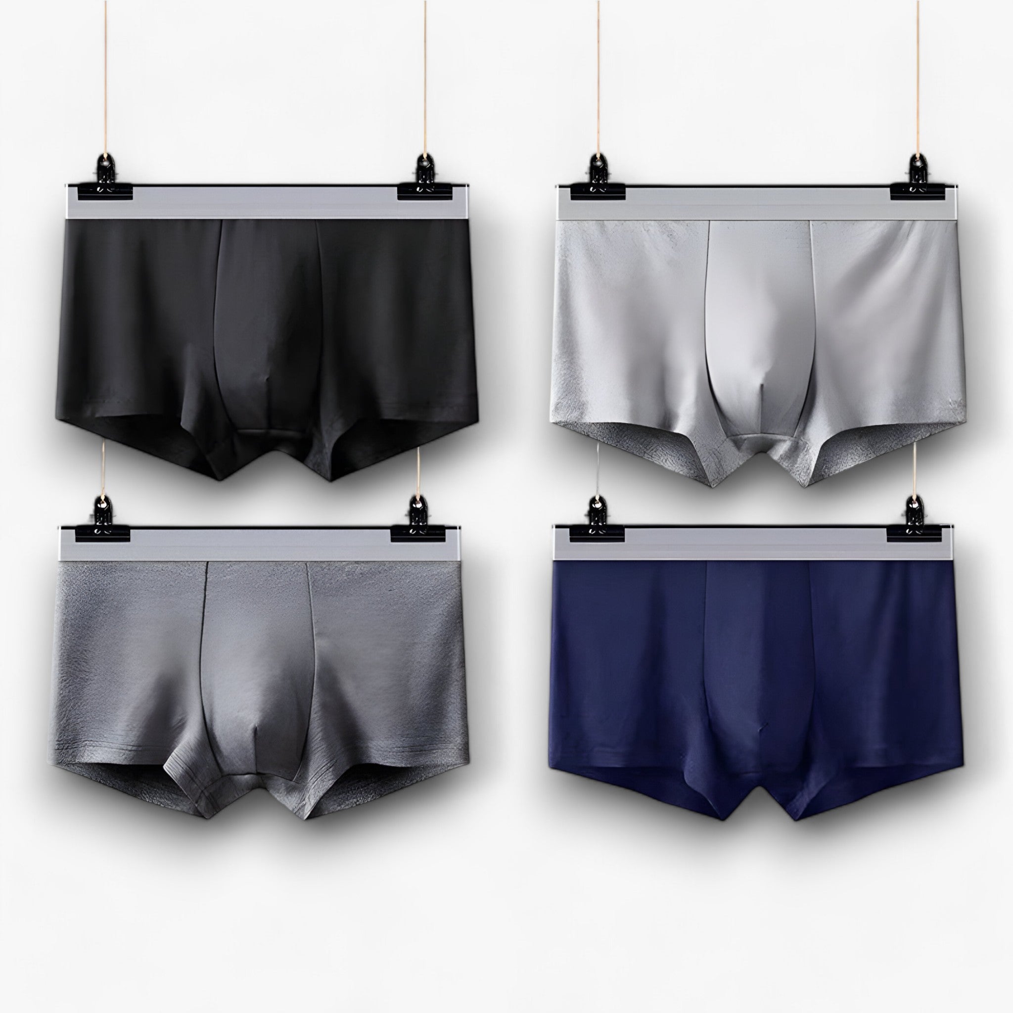 Boxer Corti Respirabili - Sexy e Confortevoli Uomo - Nero - Grigio chiaro - Grigio scuro - Blu - boxer boxer briefs boxer corti boxers briefs confortevoli corti evan | boxer corti respirabili - sexy e confortevoli - € men's underwear respirabili sexy uomo - Concept Palermo