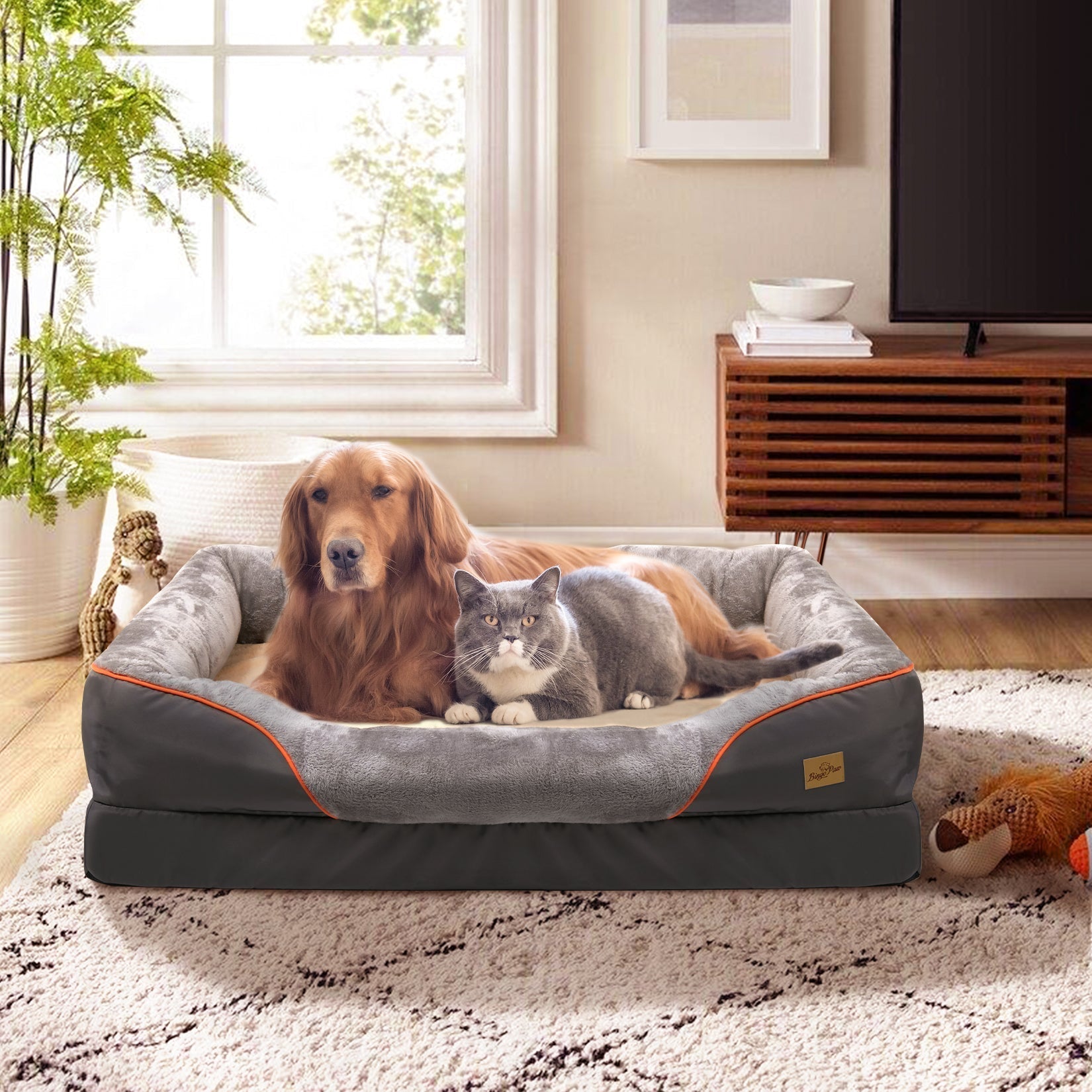Cuscino ortopedico grande per cani - Grigio Uomo - - cani cuscino cuscino ortopedico dog bed ortopedico pets & supplies uomo - Concept Palermo
