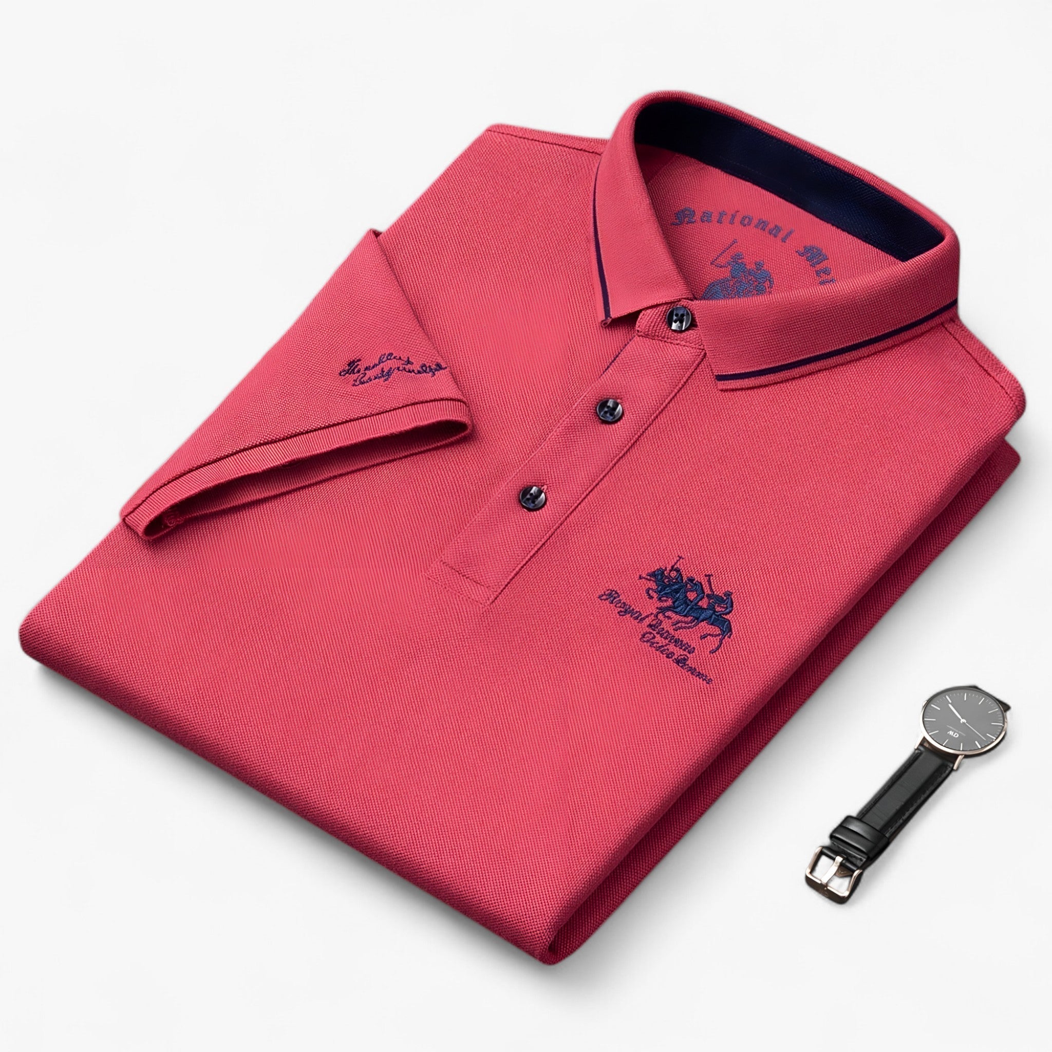 Uomo Polo Nera - Piqué di Cotone Traspirante per Vestibilità Comoda e Durata