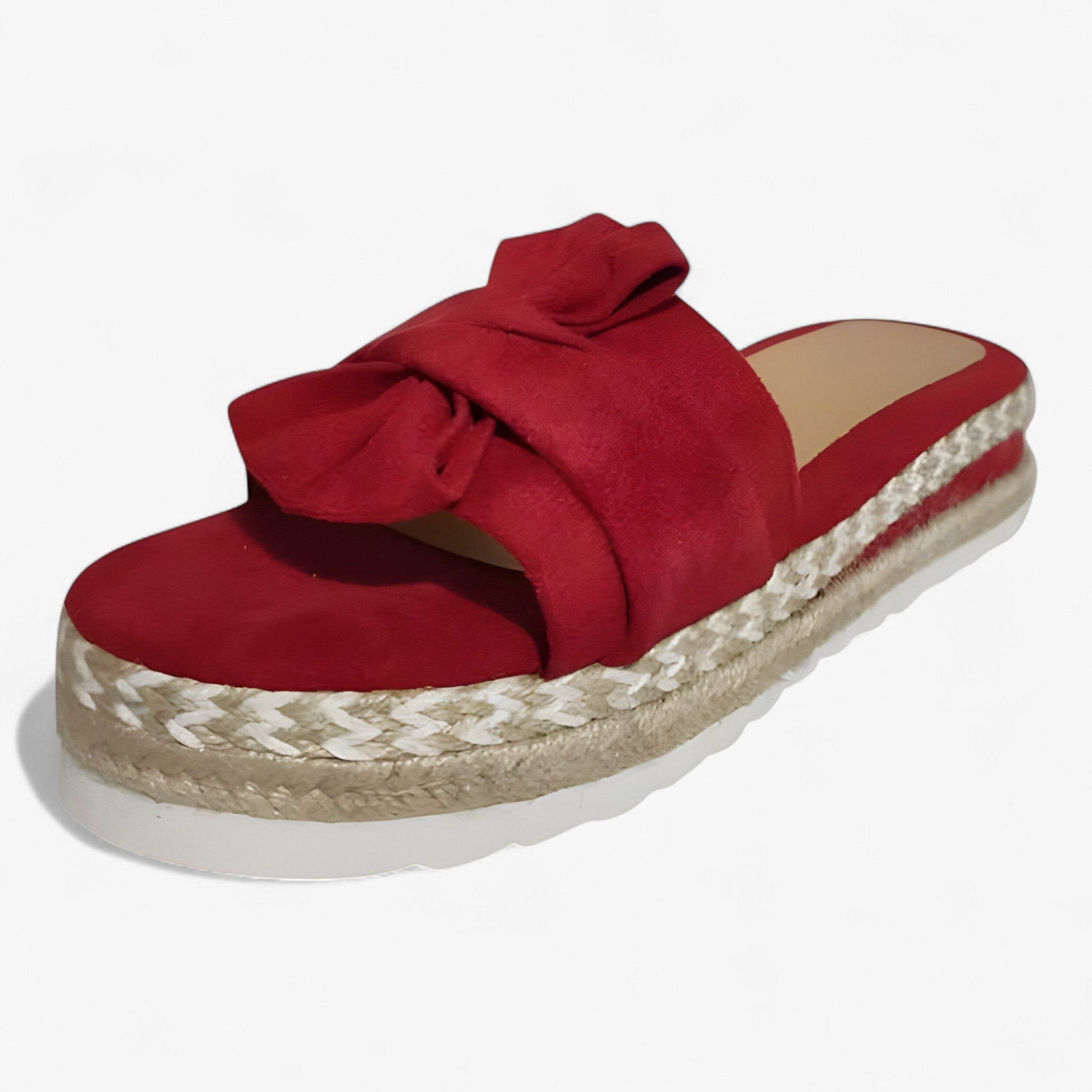 Sandalias cómodas para mujer con lazo elegante, material suave, varios colores y tallas