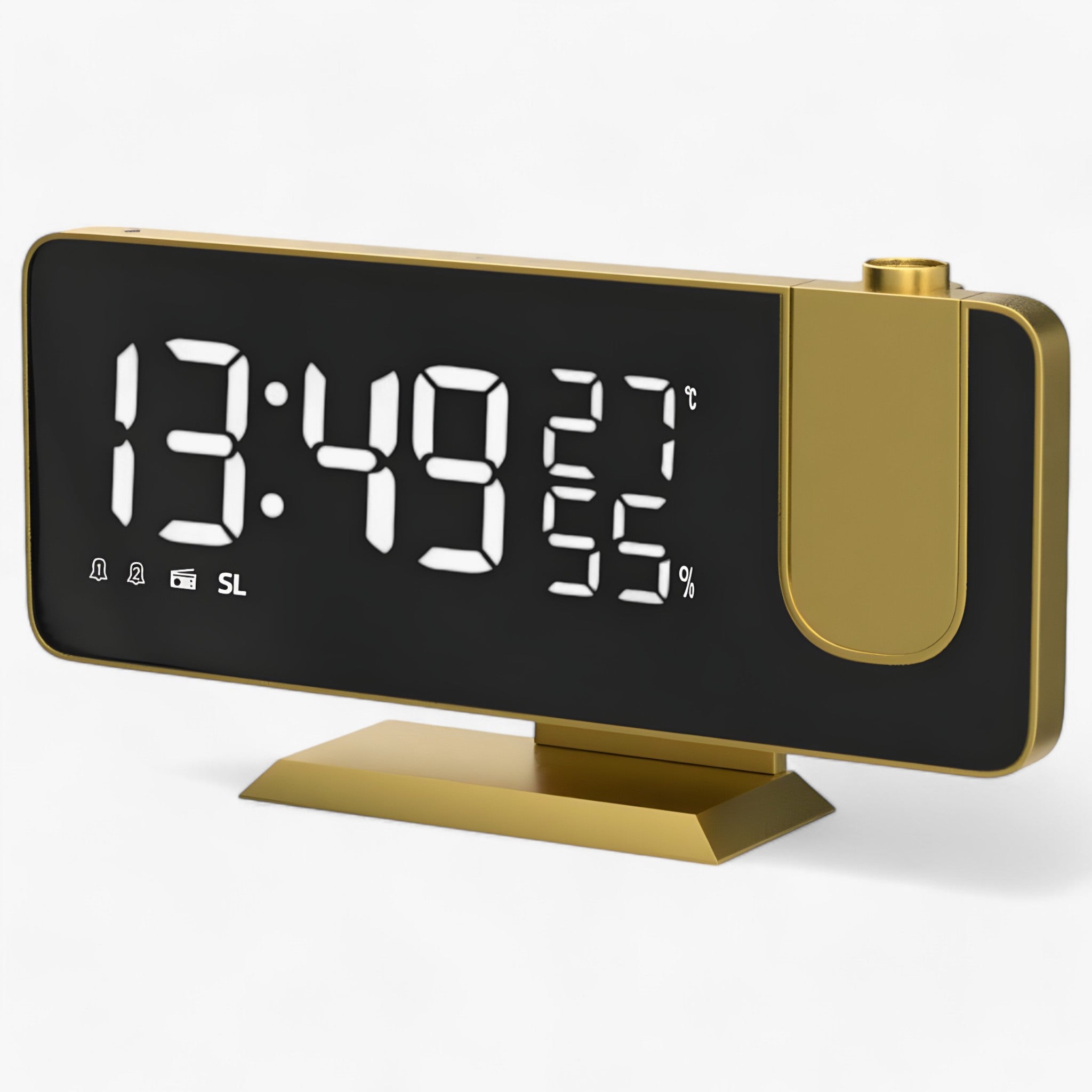 Sveglia Intelligente - Radio FM e Display LED con Proiezione dell'Ora a 180° - Oro - clocks dell display gadgets intelligente proiezione radio sveglia sveglia intelligente - Concept Palermo