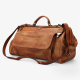 Borsa da Viaggio in Pelle Nera Grande Uomo/Donna con Tracolla