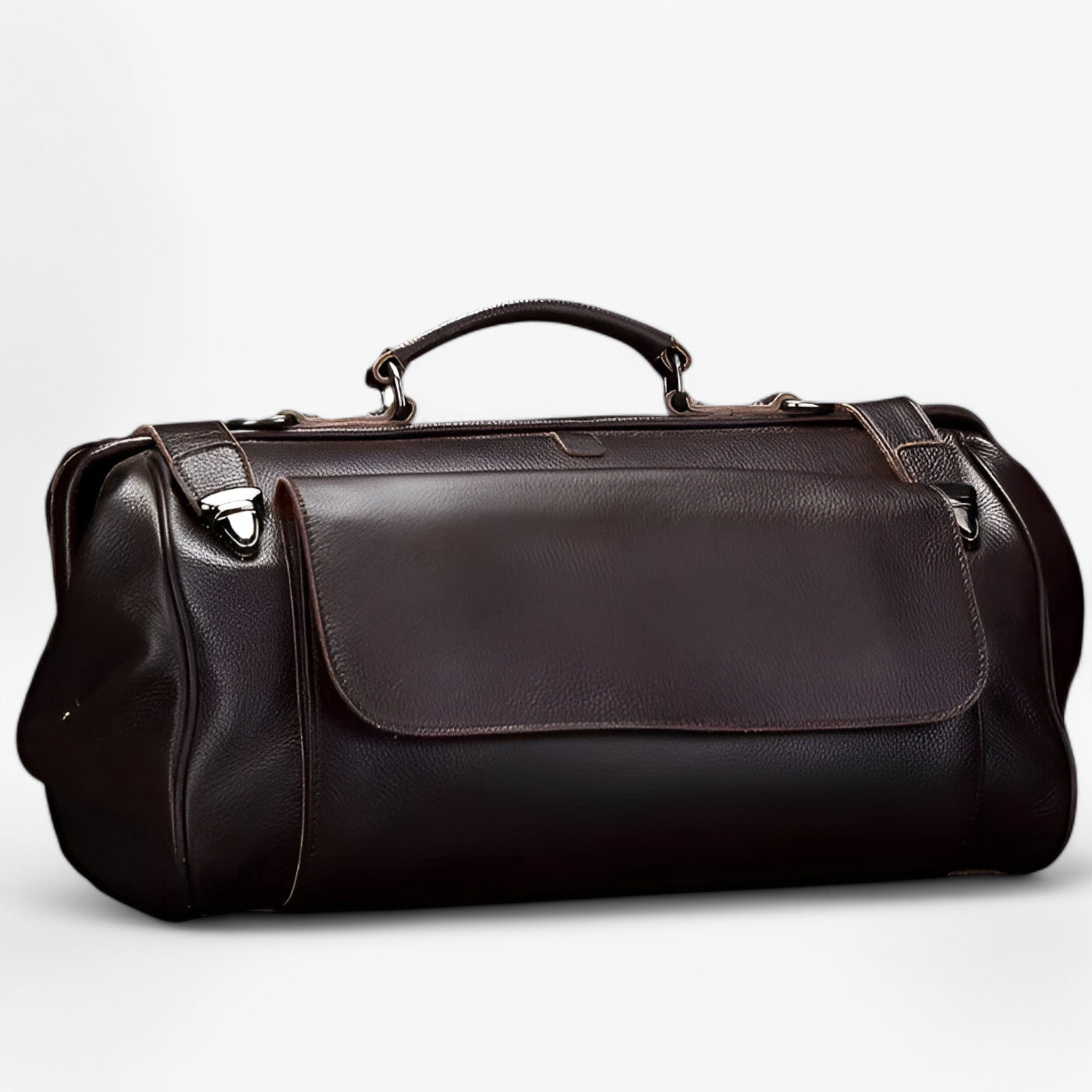 Borsa da Viaggio in Pelle Nera Grande Uomo/Donna con Tracolla - Marrone 19 pollice - accessoires bags borsa borsa viaggio pelle tassen viaggio - Concept Palermo