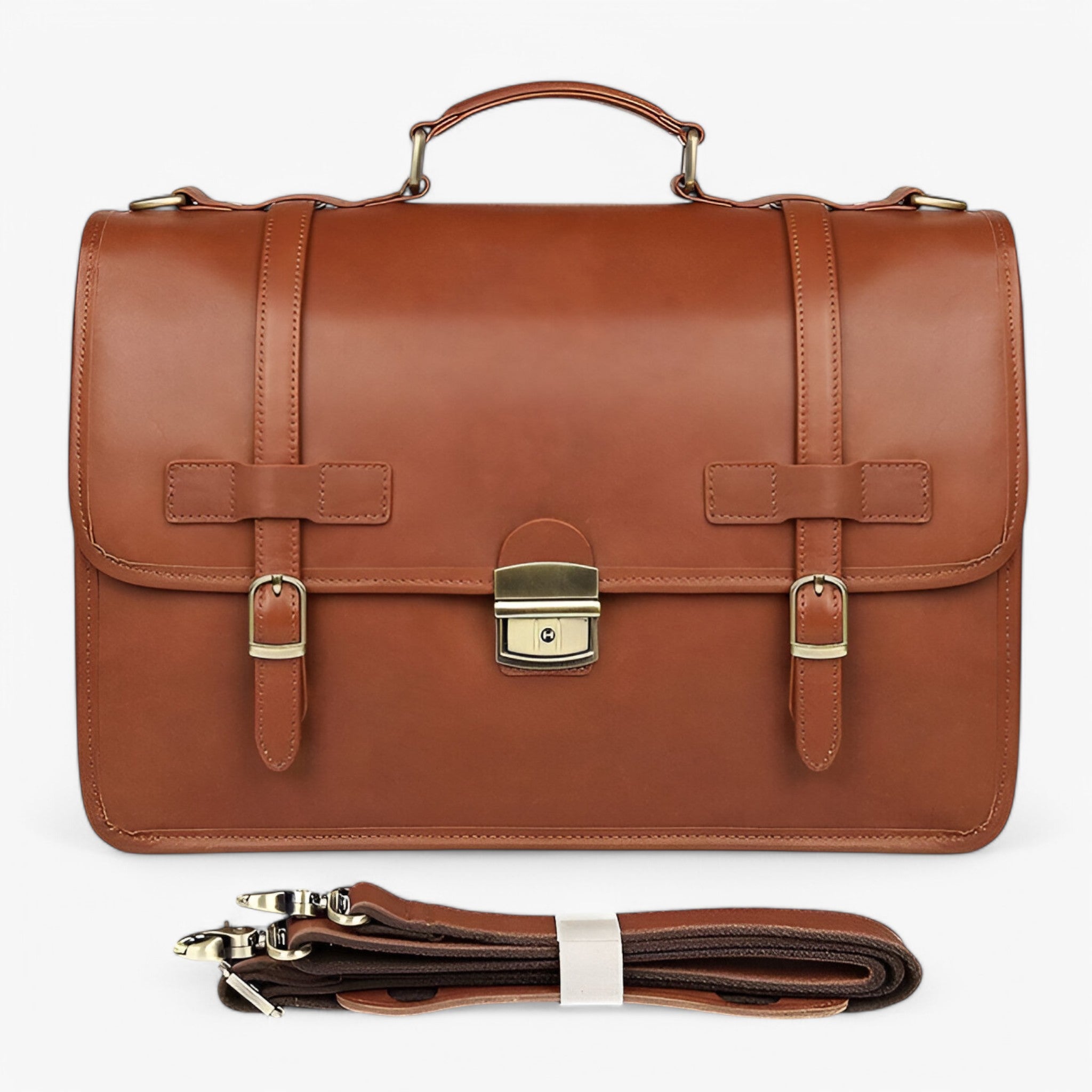 Valigetta Pelle Marrone Elegante - Marrone - accessoires bags pelle tassen valigetta valigetta pelle - Concept Palermo