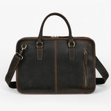 Borsa porta computer in pelle con tracolla Donna