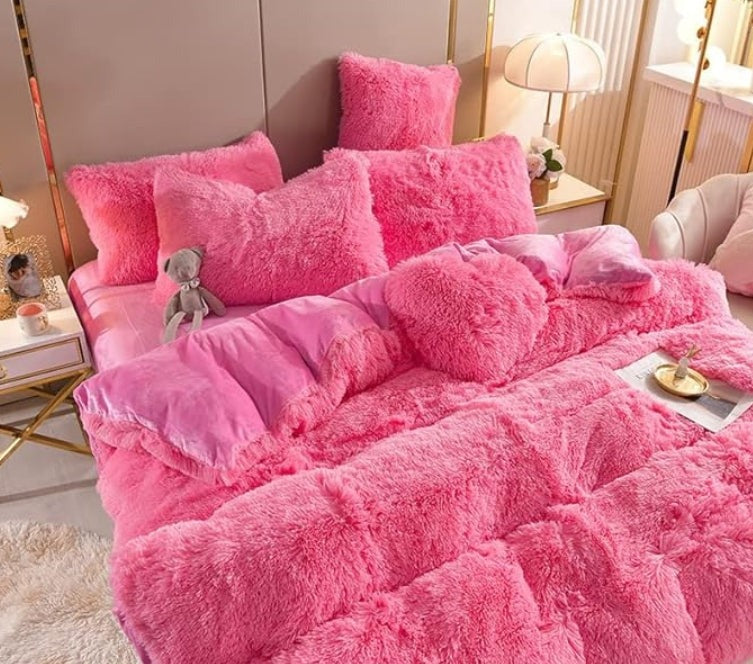 Set (5 pezzi) Coperta in microfibra morbida e spessa per l'inverno - Rosa - Blankets coperta Fleece home & garden inverno microfibra morbida pezzi pezzi coperta spessa - Concept Palermo