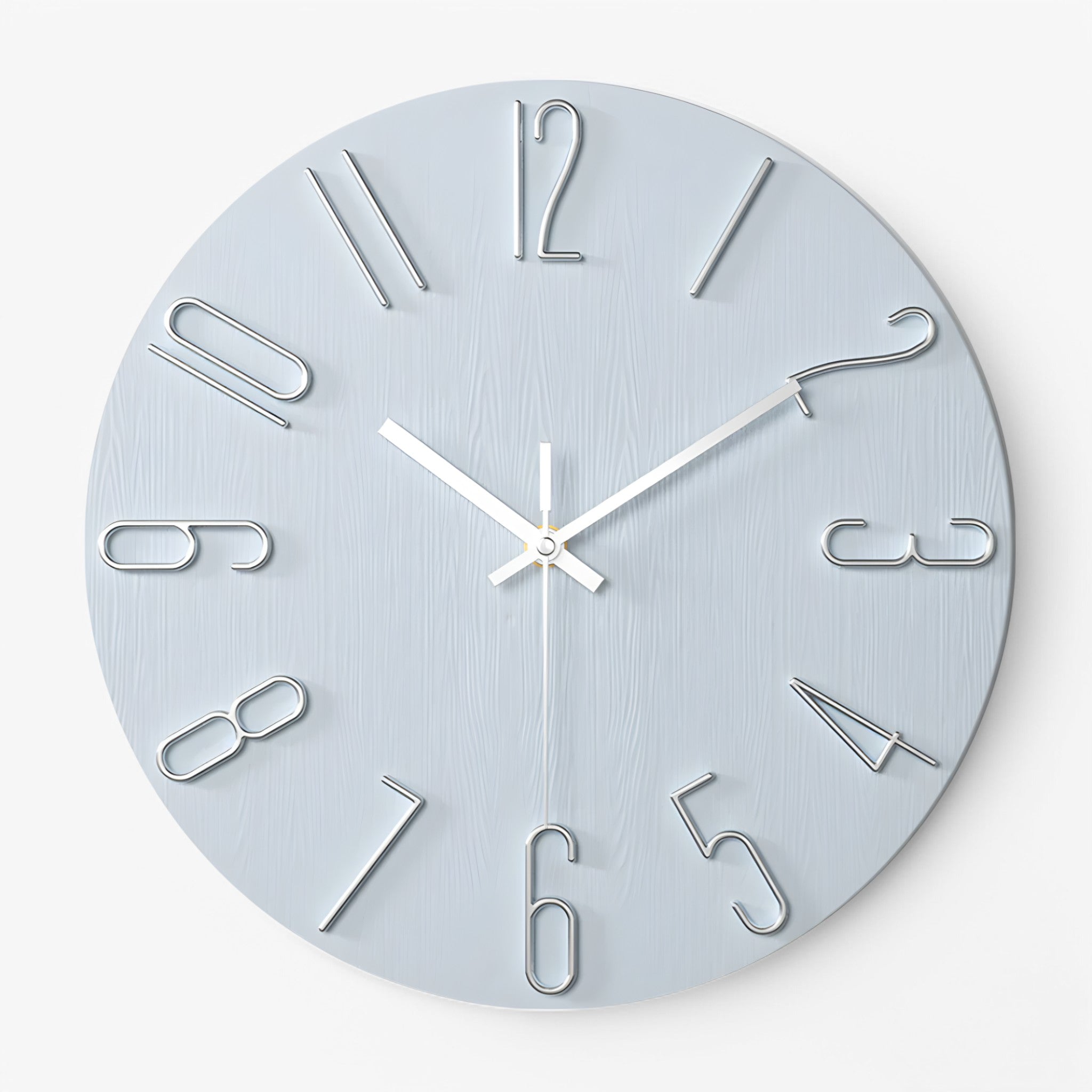 Orologio da Parete Moderno Silenzioso Design Uomo, Grande 60cm, Nero Metallo - Azzurro chiaro - orologio orologio parete P254 parete uomo wall clocks - Concept Palermo