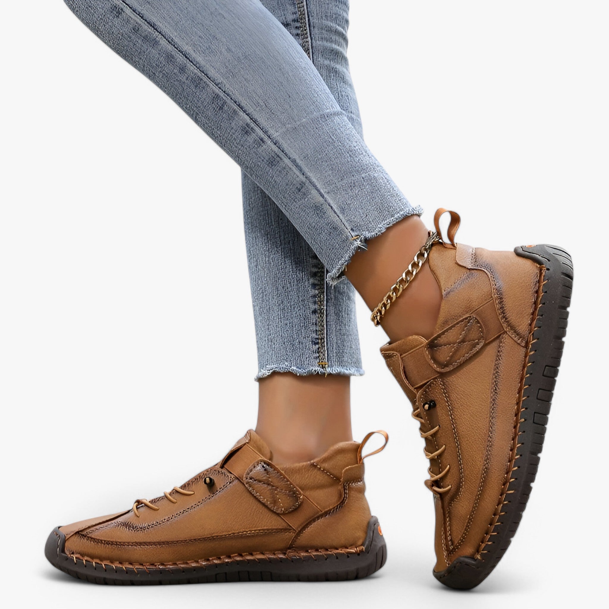 Scarpe Donna Comfort Antiscivolo Morbide per Camminare a Lungo - Marrone Terra - antiscivolo chaussure comfort google morbide scarpe scarpe comfort shoes - Concept Palermo