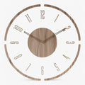 Reloj de pared grande moderno para hombre, diseño silencioso, 60 cm, negro/plata