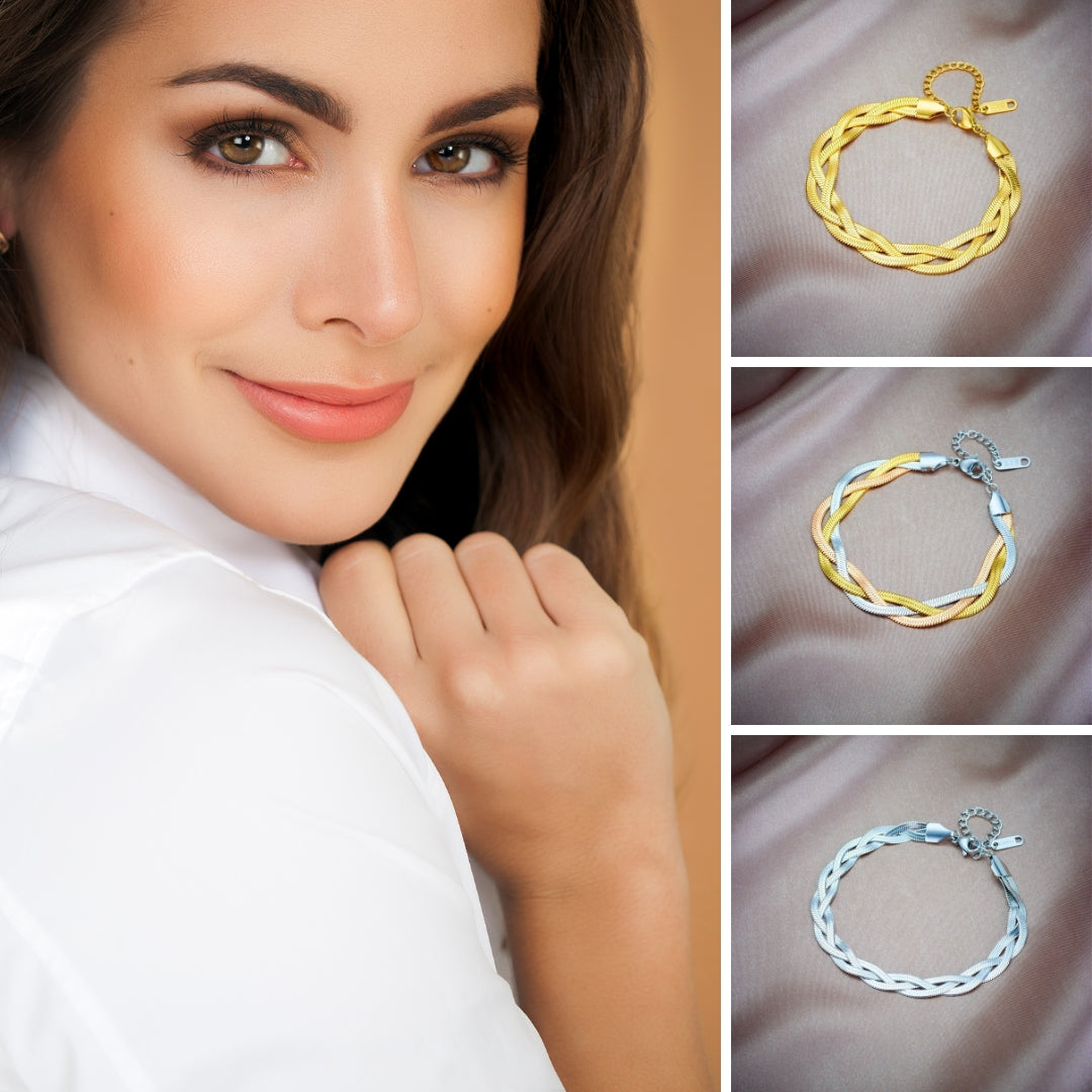 Set Orologio e Bracciali Donna Geneva Bling in Acciaio, Elegante e Luminoso - - acciaio bling BRACELETS donna geneva geneva bling jewelry - Concept Palermo