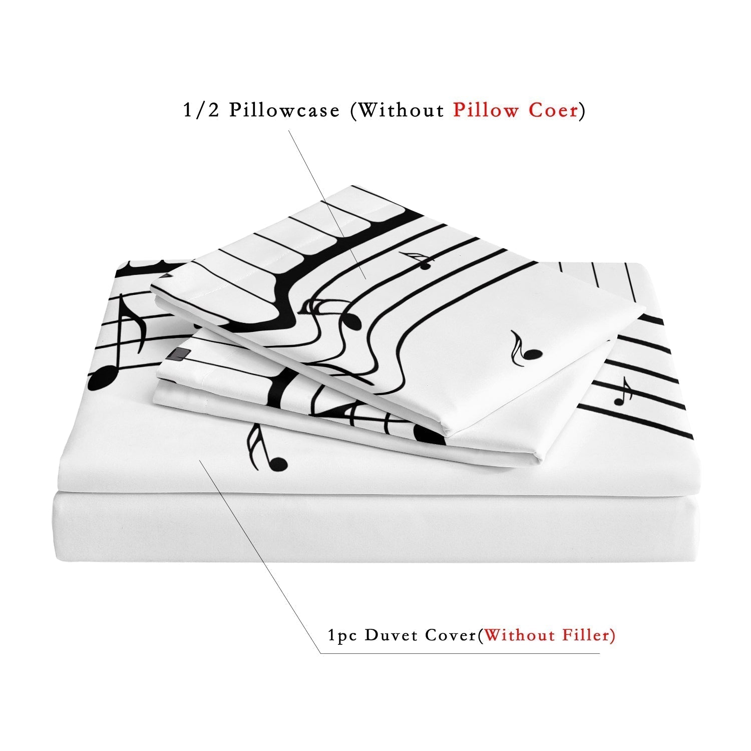 Luxe Layers - Set copripiumino con note di pianoforte e musica Cotone Uomo Poliestere - - Beddengoed copripiumino cotone home & garden layers luxe luxe layers musica new_for_google_may note - Concept Palermo