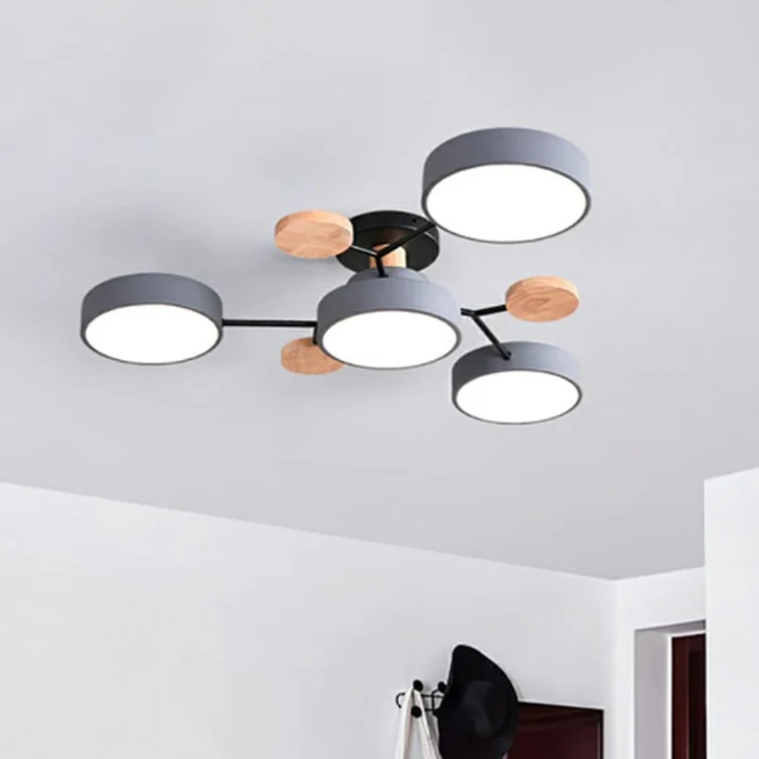 Plafoniera LED rotonda, per un'illuminazione in Legno – Qualità Premium