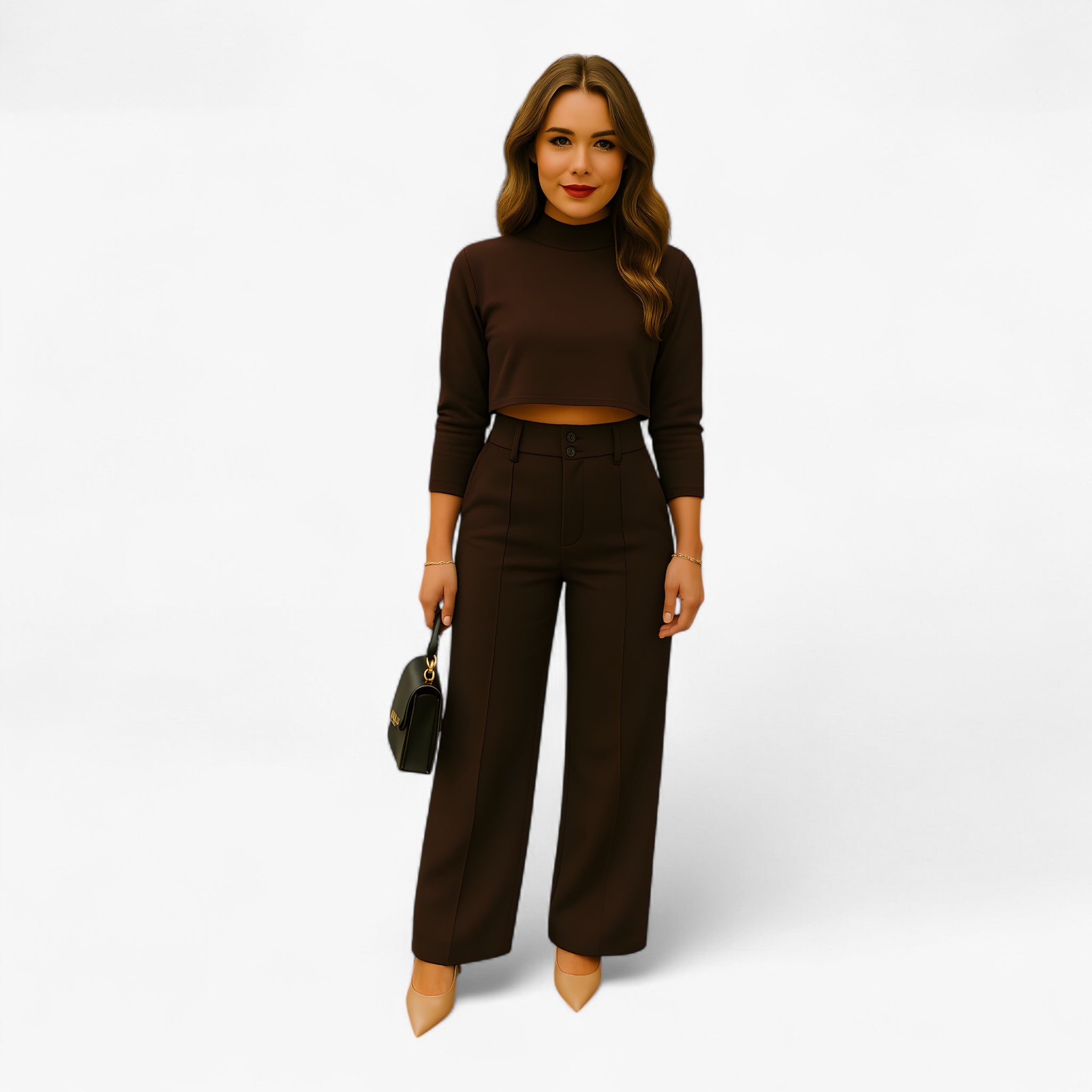 Due Pezzi - Eleganza e versatilità in ogni momento - Marrone - eleganza momento ogni outfit sets pezzi Two Piece Sets versatilità Women fashion - Concept Palermo