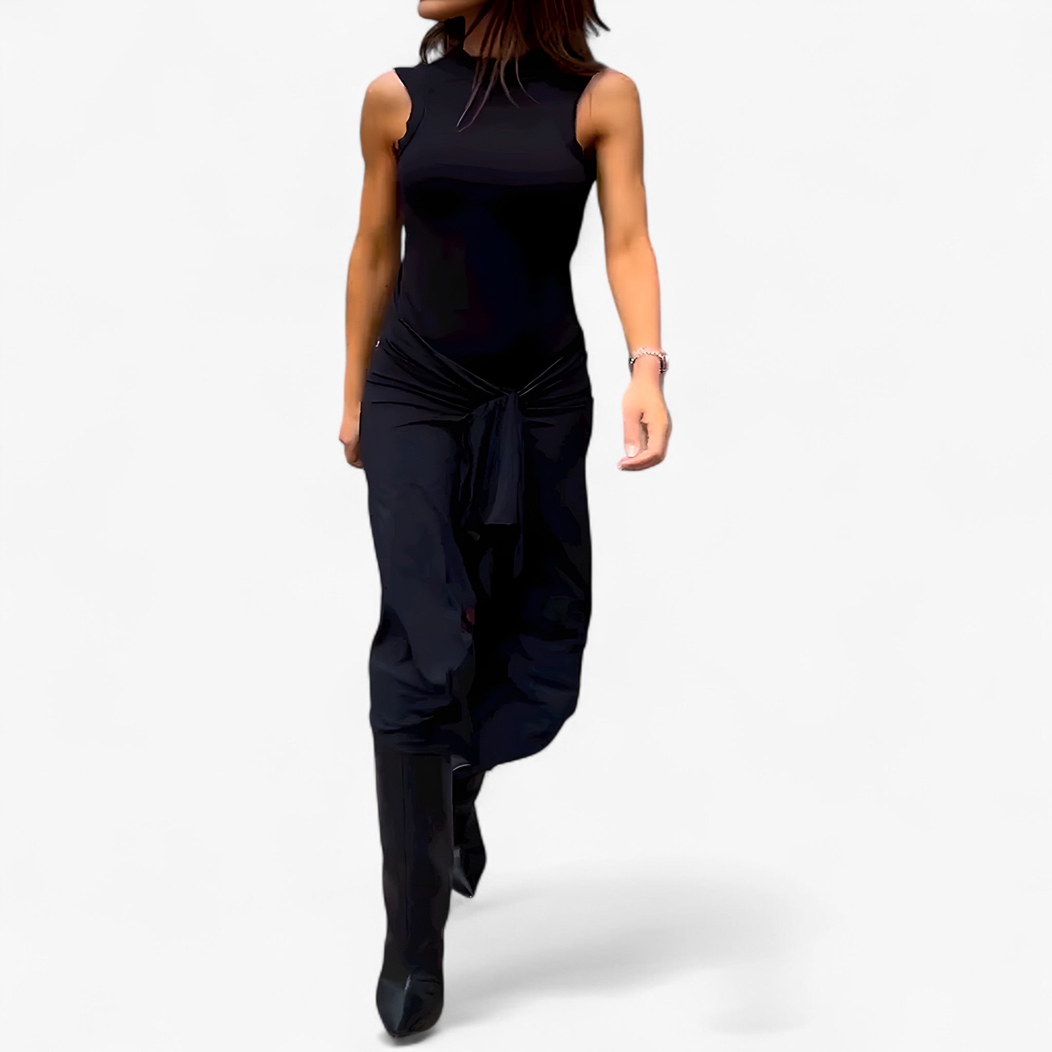 Abito lungo senza maniche Pelle Donna - - abito abito maniche donna dresses maniche pelle - Concept Palermo