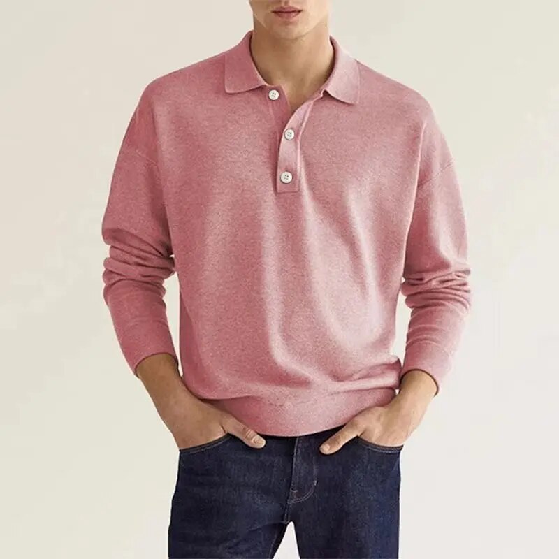 Polo Uomo Maniche Lunghe - Stile Classico e Comfort Quotidiano