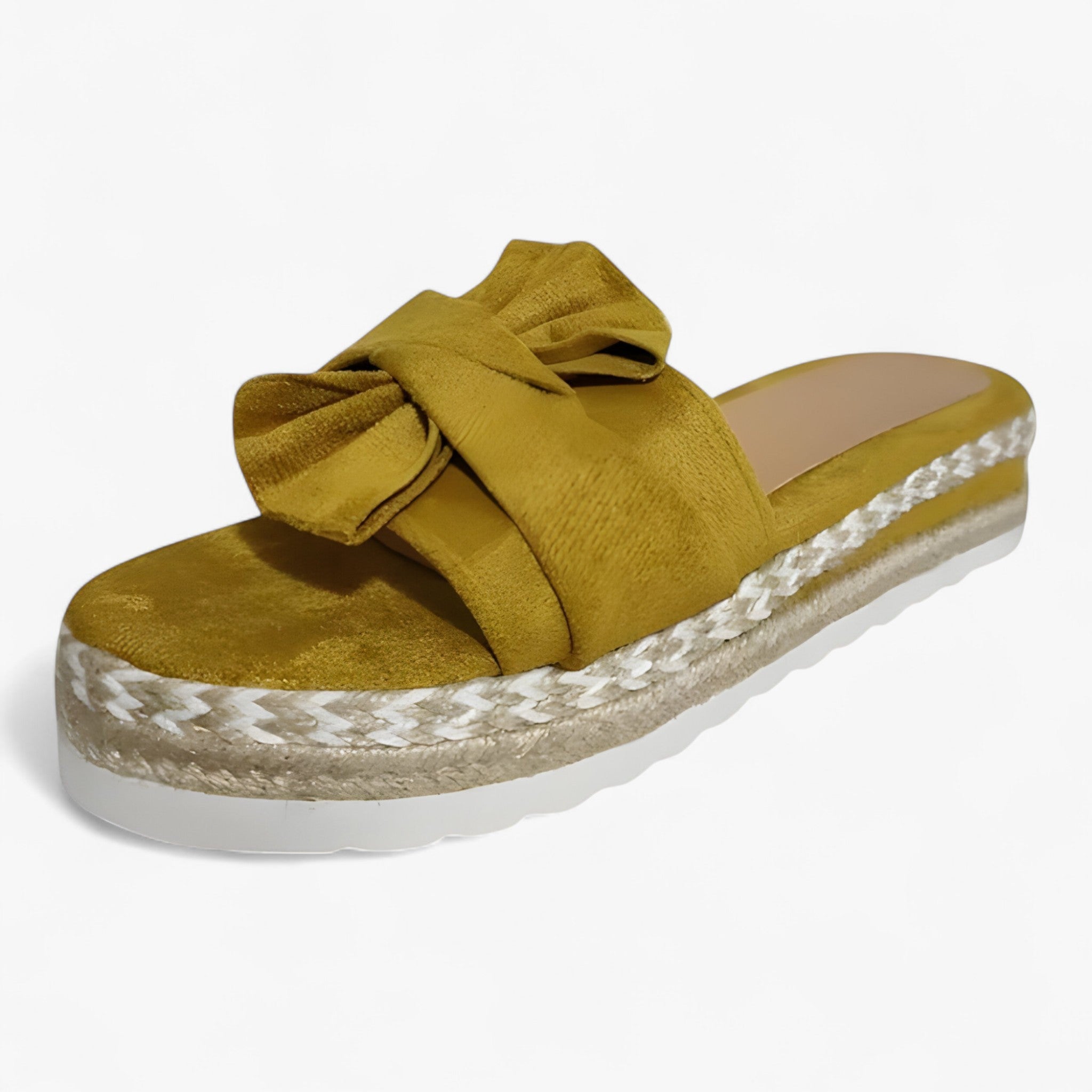 Sandalias cómodas para mujer con lazo elegante, material suave, varios colores y tallas