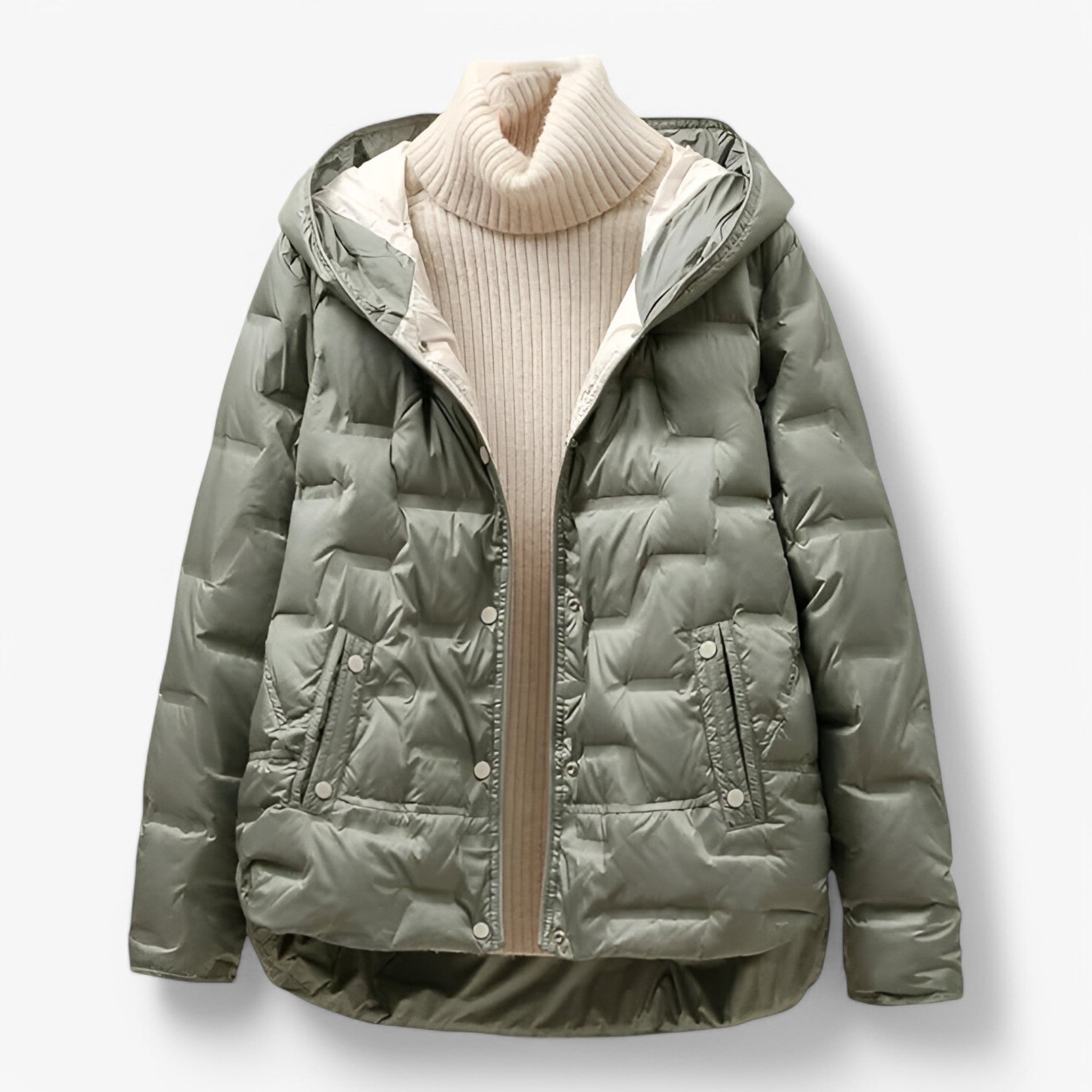 Giacca Donna con Cappuccio Morbida e Isolante – Perfetta per l'Inverno - Verde - cappuccio donna giacca giacca cappuccio isolata morbida women's coats & jackets - Concept Palermo