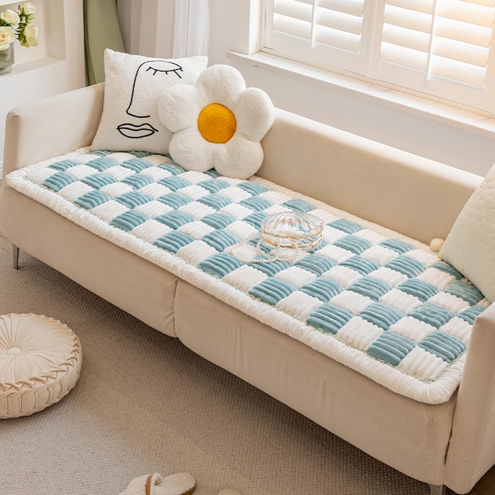 Protezione per divani definitiva per un aspetto di lusso durevole - Blu a quadri - aspetto definitiva divani home & garden huis & tuin protezione protezione divani - Concept Palermo