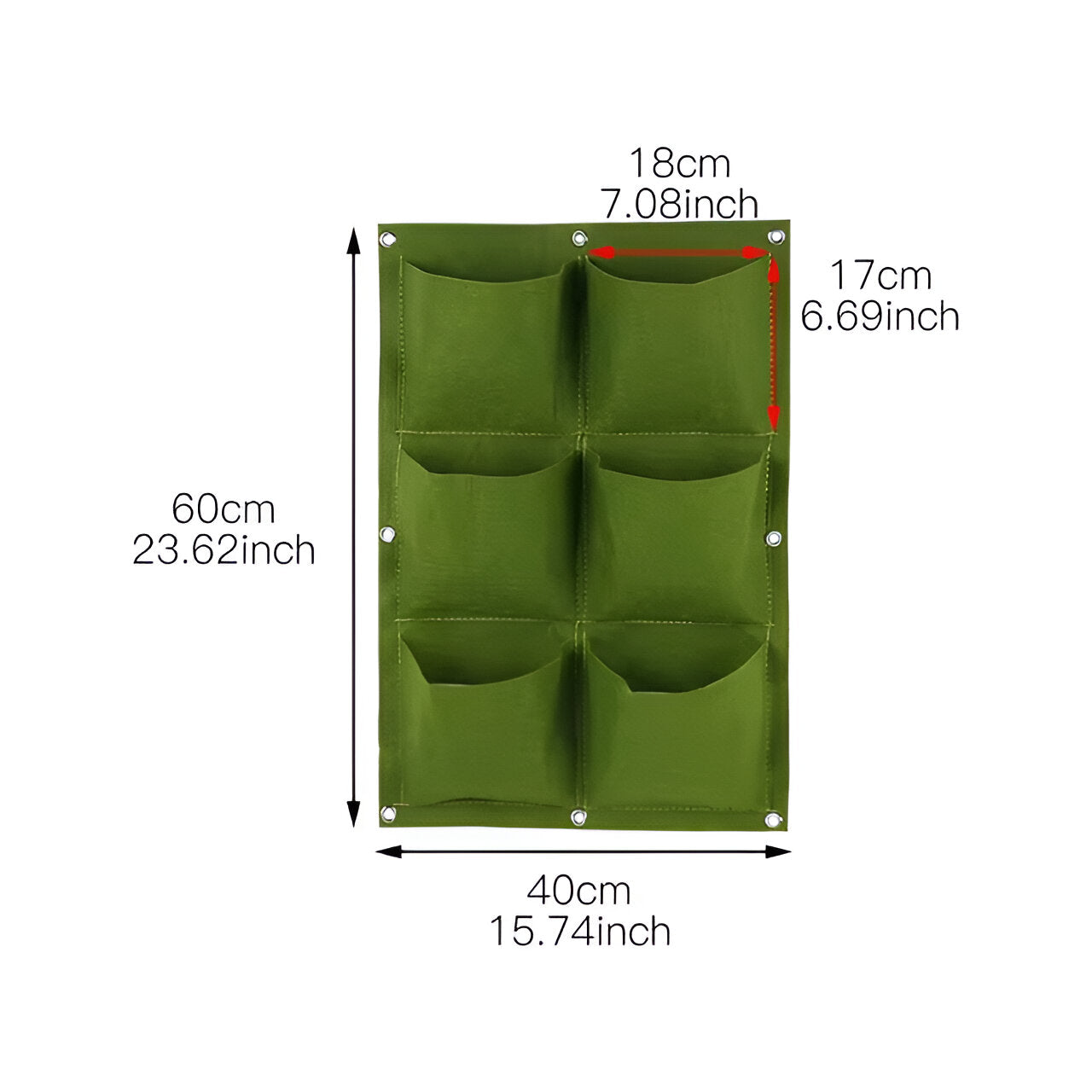 Borsa da appendere per il giardino - per appendere le piante e per l'esterno. Uomo - 6 griglia verde - appendere borsa borsa appendere esterno garden Garden accessories Garden supplies giardino home & garden piante uomo - Concept Palermo