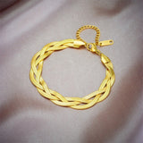 Set dameshorloge en armbanden Geneva Bling van staal, elegant en stralend