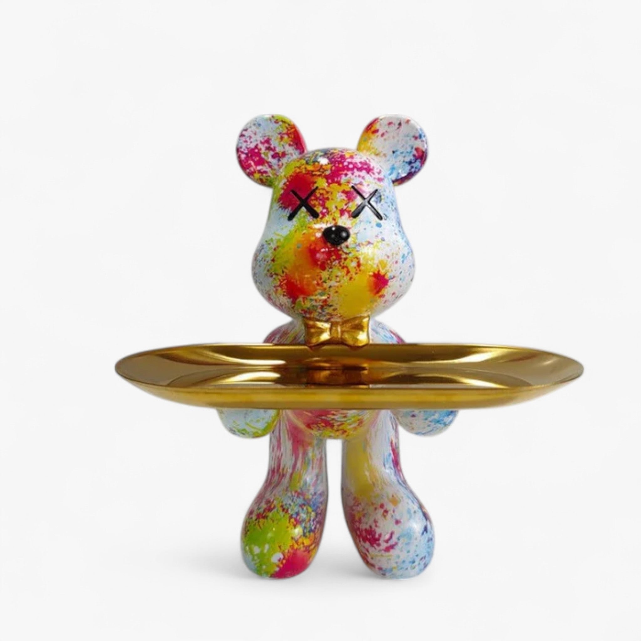 Statua di orso CraftBear con vassoio, decorazione da tavolo in resina per casa o ufficio - Legno di Viper - craftbear home home & garden orso Skulptur Statue statua tray vassoio - Concept Palermo