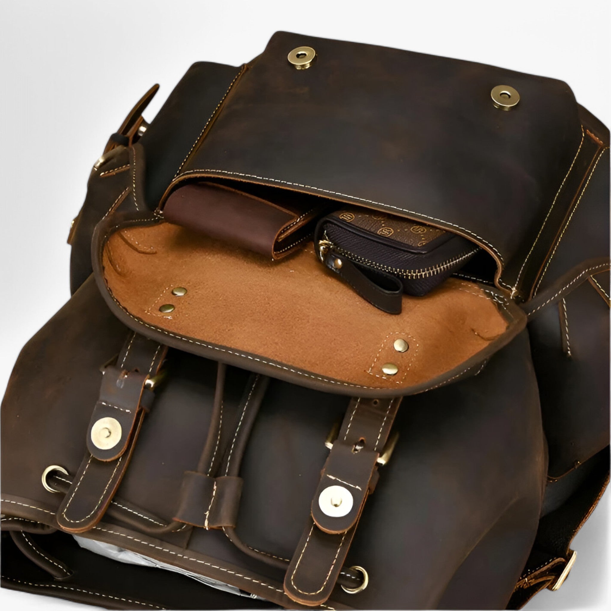 Zaino di Lusso in Pelle Integrale Uomo - - accessoires bags integrale pelle tassen uomo zaino zaino pelle - Concept Palermo