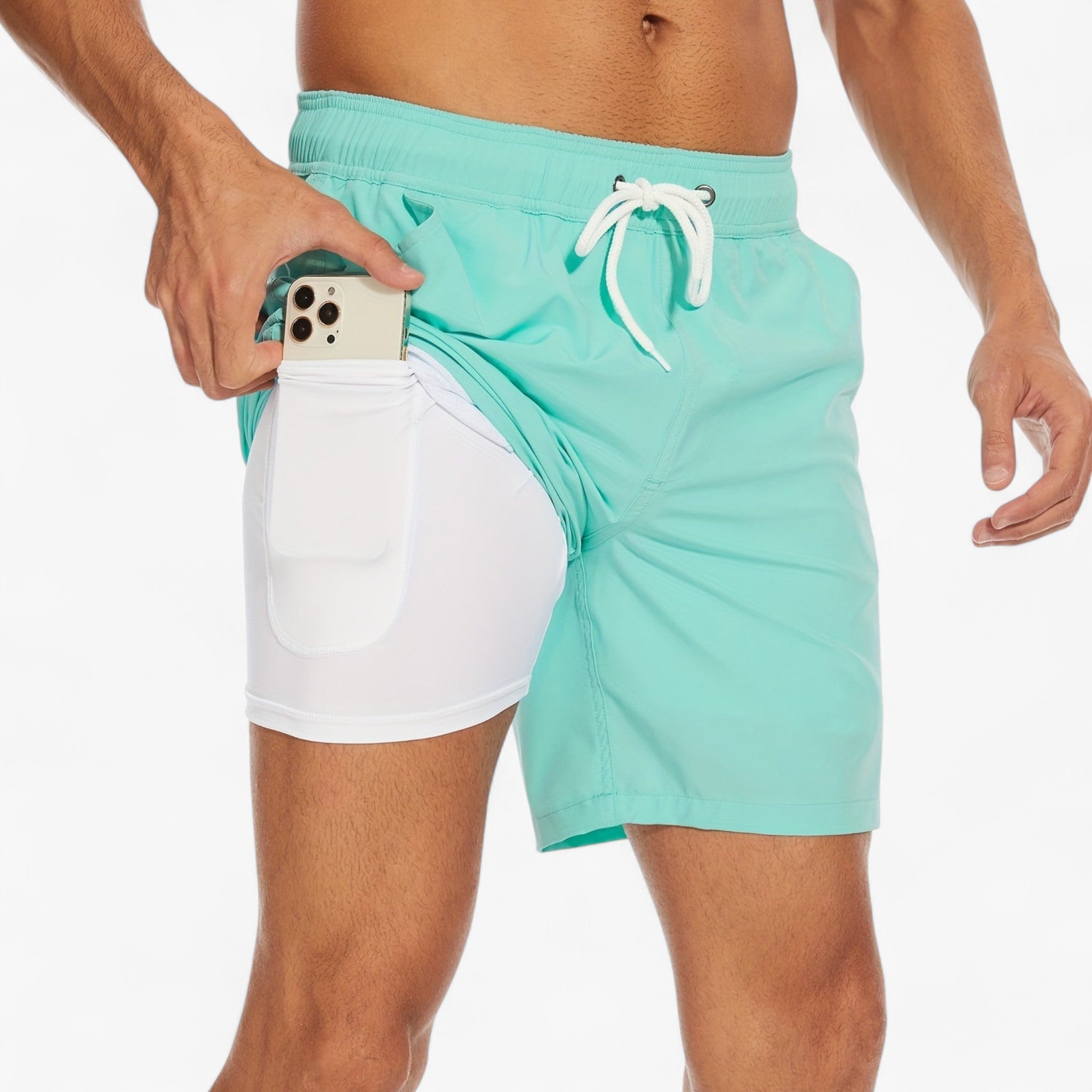 Costume da Bagno Speedy – Asciugatura Rapida e Comfort Uomo - Azzurro Chiaro - Abbigliamento estivo asciugatura bagno Casual Swim Shorts comfort costume costume bagno Costume da bagno Men's Swimwear rapida shorts speedy Spiaggia Summer Essentials Swimwear - Concept Palermo