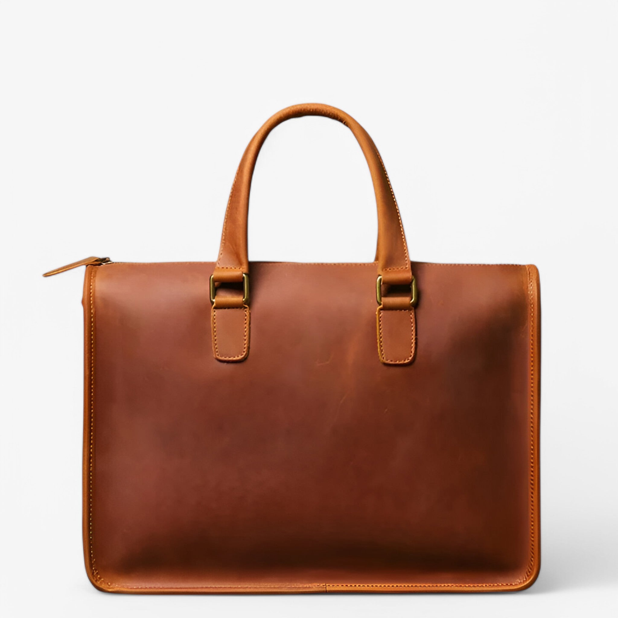 Cartella Portadocumenti in Vera Pelle Oro Unisex per Laptop 13-15 Pollici - Marrone vintage - accessoires bags cartella cartella pelle documenti laptop pelle tassen - Concept Palermo