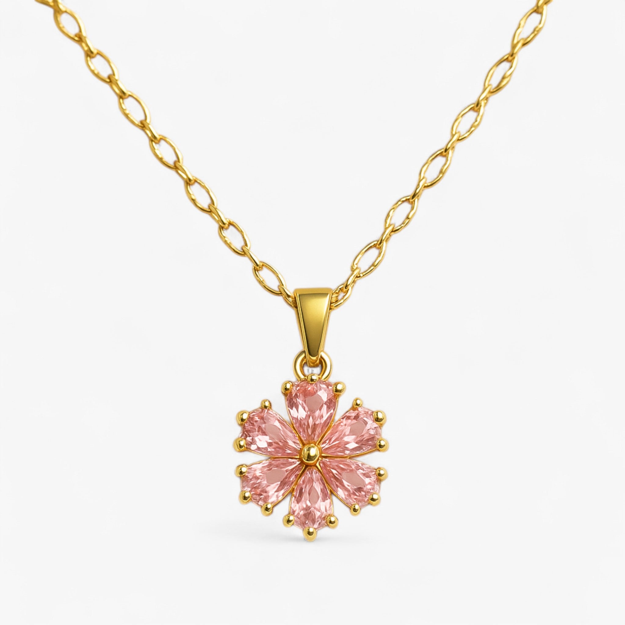 Collana romantica Sakura - Femminile Pink Lana Donna - Guld - collana collana romantica Cute/Romantic donna fashion femminile jewelry lana NECKLACES Pendant Necklaces romantica sakura Women womens fashion - Concept Palermo