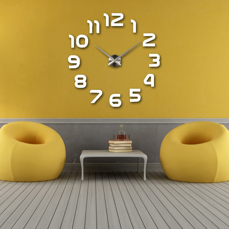 Grande orologio da parete in acrilico 3D Modern Time Display - Aggiunge un design e profondità al tuo spazio Uomo - - acrilico aggiunge design display home & garden modern orologio orologio parete wall clocks - Concept Palermo