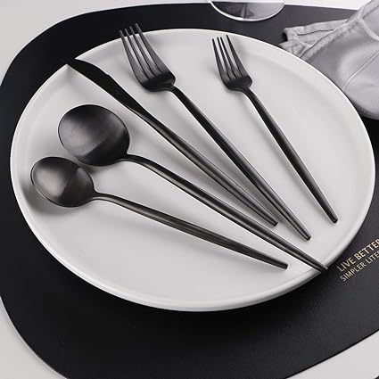 Set di Posate Minimaliste 36 Pezzi in Acciaio Inox, Design Moderno per 6 Persone - - cutlery cutlery sets Flatware Sets forks home & garden knives minimalist cutlery minimaliste pezzi pezzi posate posate spoons stainless steel teaspoons - Concept Palermo