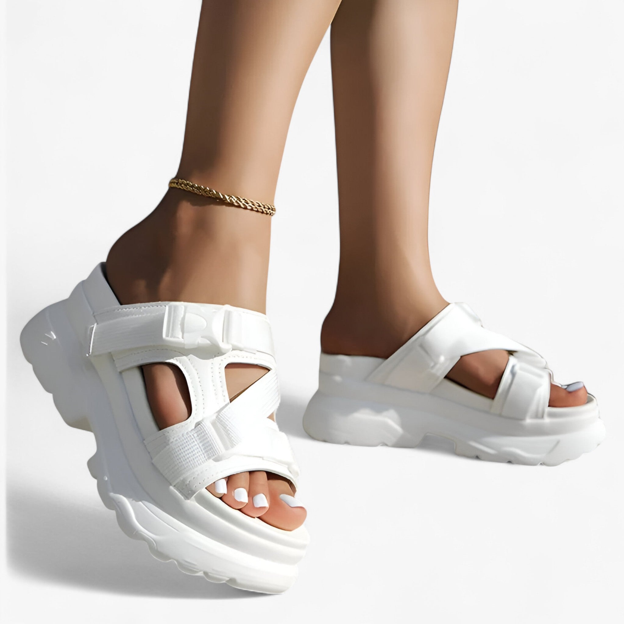 Sandalias con suelas gruesas – cómodas y duraderas