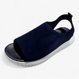 Heren sandalen van echt zwart leer met verstelbare klittenbandsluiting, comfortabel en elegant