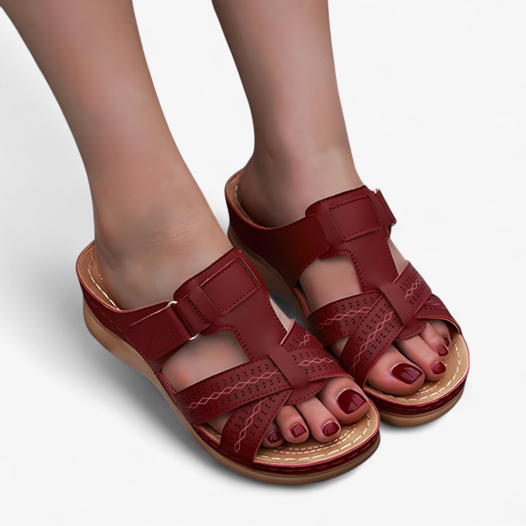 Sandali Donna Estivi Leggeri e Comodi in Pelle Sintetica Neri - Vari Colori Disponibili