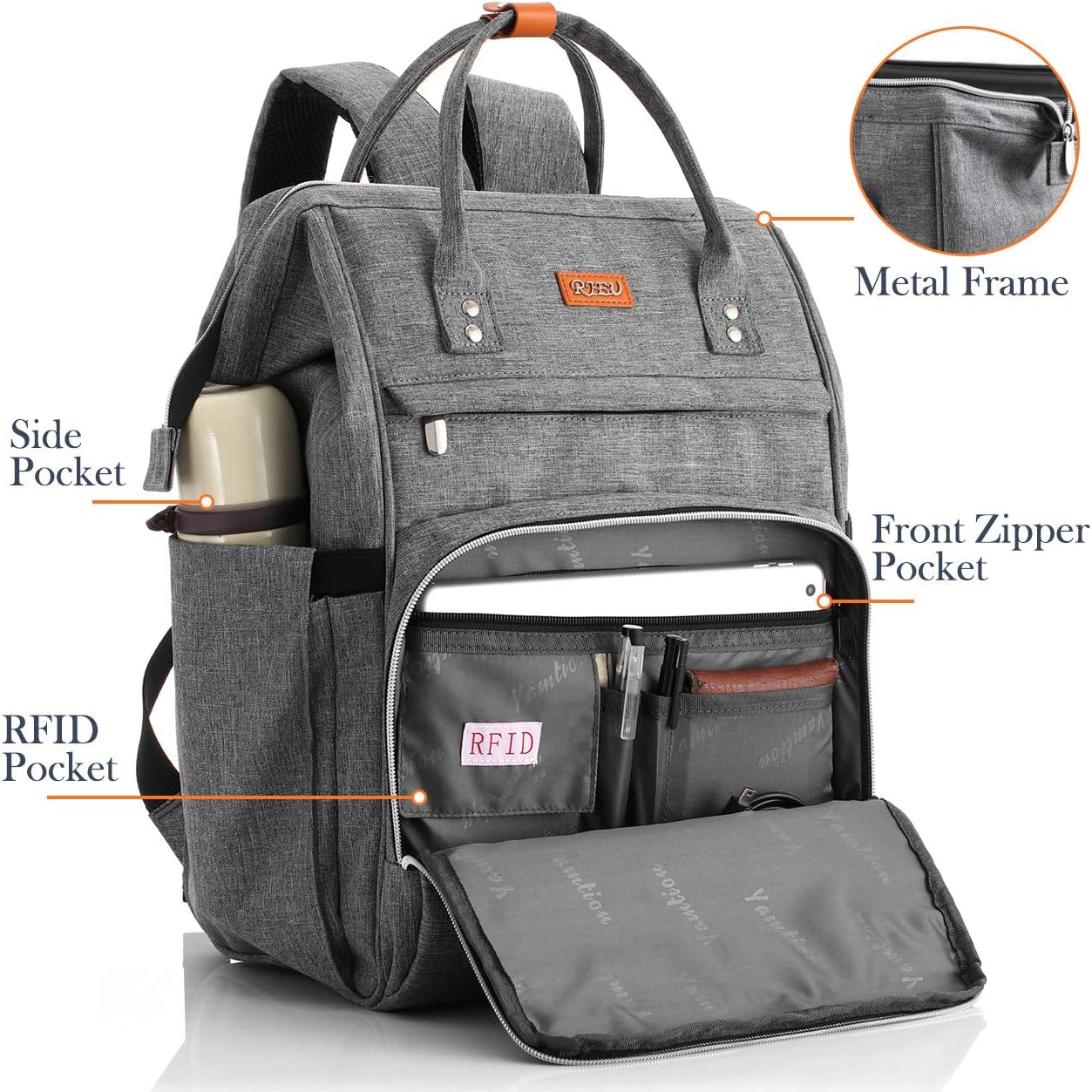 Zaino portacomputer da 15,6 pollici per donna, impermeabile e antifurto, zaino scolastico per ragazze, ragazze adolescenti, zaino da donna per Pelle - - adolescenti antifurto Backpacks Bags donna impermeabile pelle pollici portacomputer - Concept Palermo